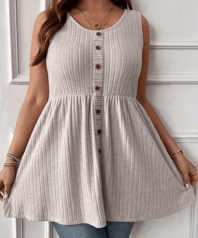 KissICON 2025 Summer Women's Elegant Ruched Sleeveless Tank Top