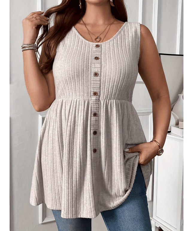 KissICON 2025 Summer Women's Elegant Ruched Sleeveless Tank Top