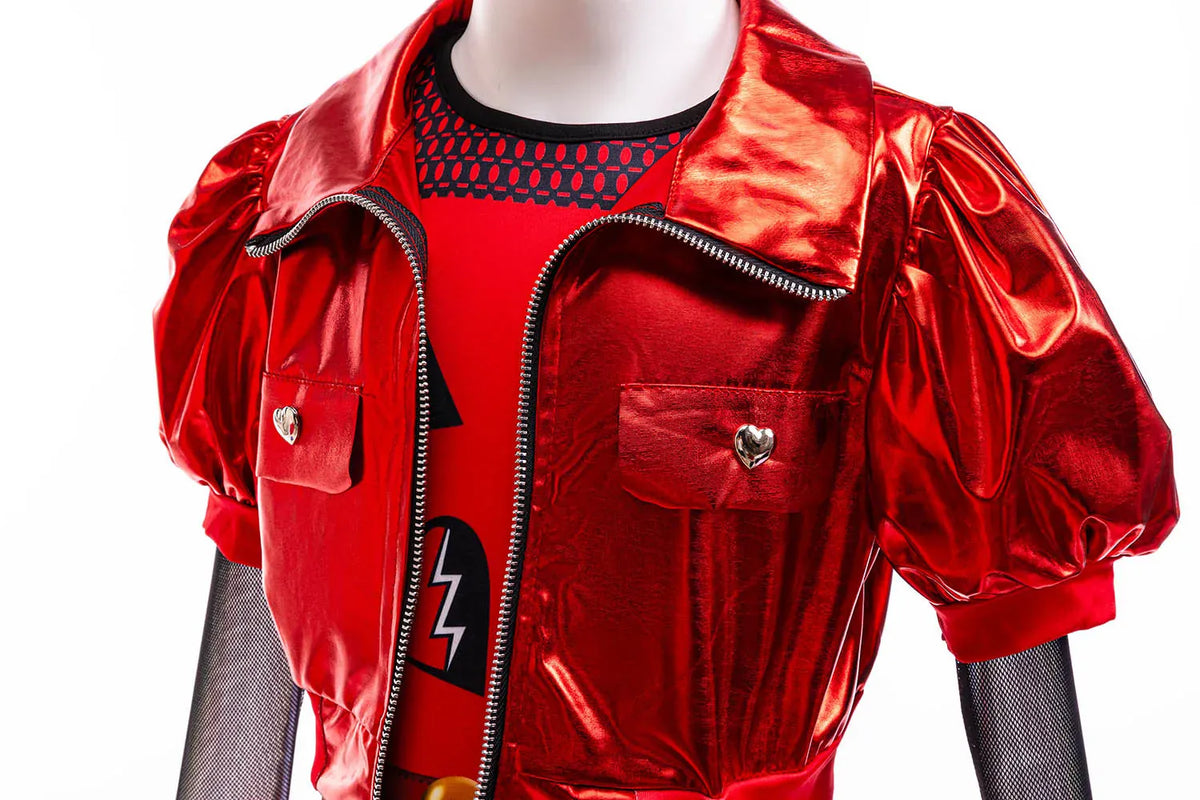 KissICON 2026 Movie Descendant Red Role Playing Costume 3PCS Suit Coat+Dress+Flared Pants Halloween Girls The Rising of Red Clothing Set