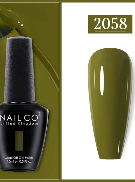 KissICON 2058 Nailco Chocolate Gel Polish 15ml Soak Off UV
