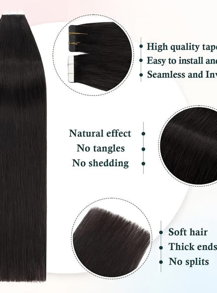 KissIcon Tape-In Straight Hair Extensions 16-26 - Weft