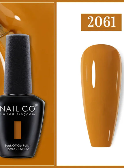KissICON 2061 Nailco Chocolate Gel Polish 15ml Soak Off UV