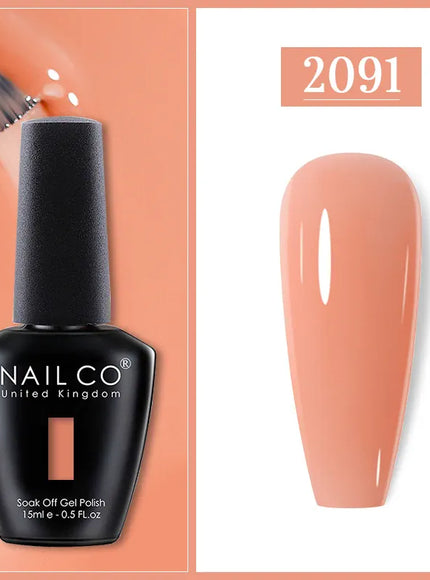 KissICON 2091 Nailco Chocolate Gel Polish 15ml Soak Off UV