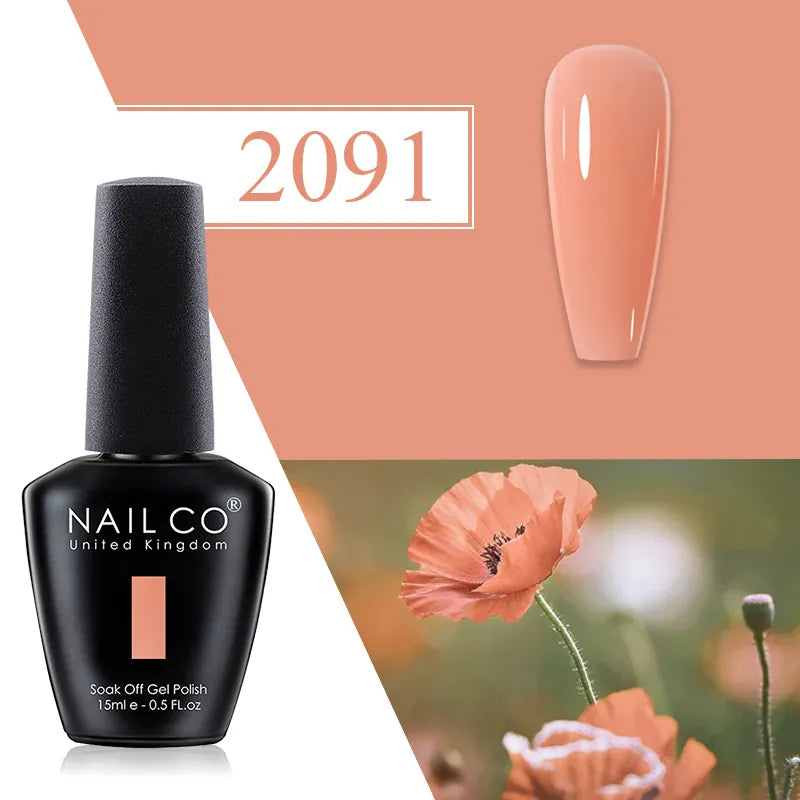 KissICON 2091 💋 Nailco Red Gel Polish - Lasting Soak