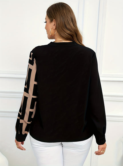 Plus Size, Plus Size Women's Shirt, New Spring/Autumn Long Sleeve Blouse for Ladies