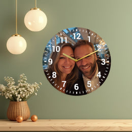 KissICON 20cm/7.9in Personalized Wooden Clock Cherish Memories Love Time