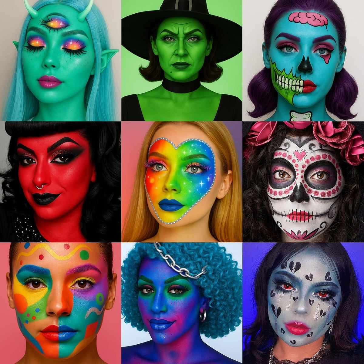 KissICON 20Color Professional Face and Body Paint Makeup Palette