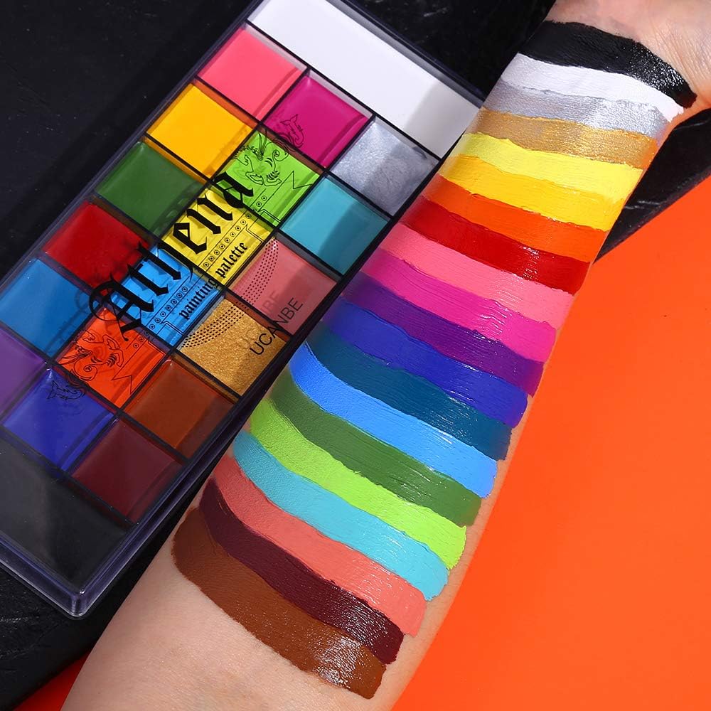 KissICON 20Color Professional Face and Body Paint Makeup Palette