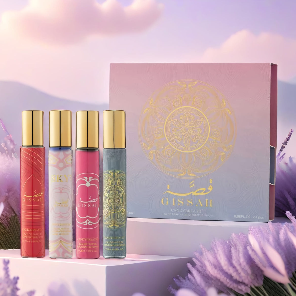KissICON 20ml *4pcs Floral Patchouli Perfume – Gift Longlasting Fragrance