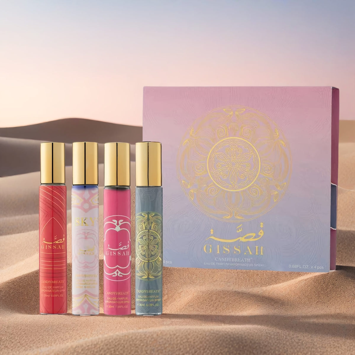 KissICON 20ml *4pcs Floral Patchouli Perfume – Gift Longlasting Fragrance
