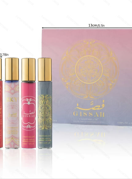 KissICON 20ml *4pcs Floral Patchouli Perfume – Gift Longlasting Fragrance