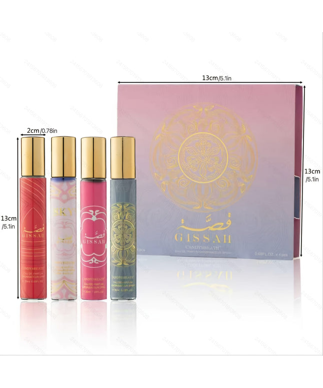 KissICON 20ml *4pcs Floral Patchouli Perfume – Gift Longlasting Fragrance