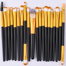 KissICON 20Pcs Black Golden KissIcon 34Pcs Makeup Brush Set - Soft Synthetic