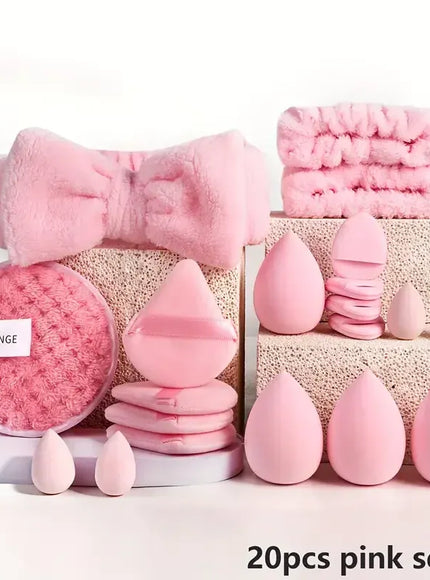 KissICON 20pcs Pink KissICON Pink Pro Makeup Brush Set – 20 or 40 Piece Large Brushes