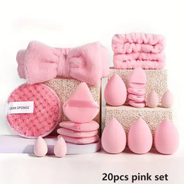 KissICON 20pcs Pink KissICON Pink Pro Makeup Brush Set – 20 or 40 Piece Large Brushes