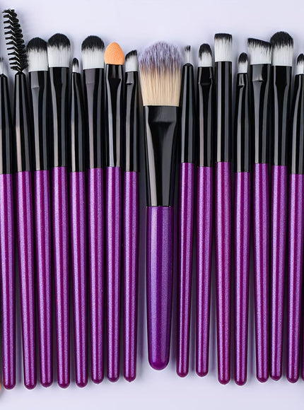KissICON 20Pcs Purple KissIcon 34Pcs Makeup Brush Set - Soft Synthetic