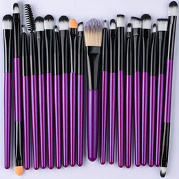 KissICON 20Pcs Purple KissIcon 34Pcs Makeup Brush Set - Soft Synthetic