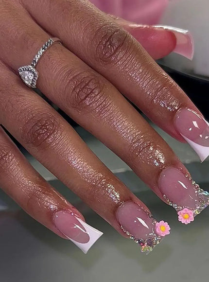 KissICON 21 / CHINA KissIcon Duckbill Pink Leopard Fake Nails Full Cover
