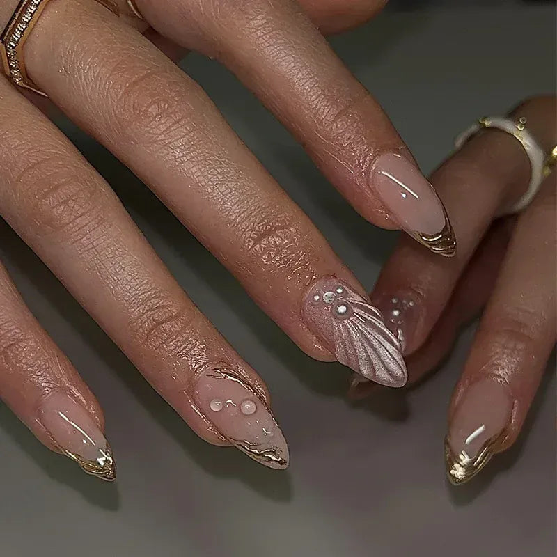 KissICON 21 KissIcon False Nails Press On Almond Flower Bow