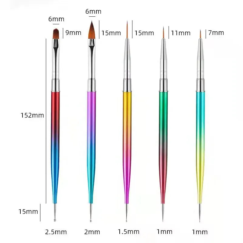KissICON 21 KissIcon Nail Art Brush Set - Multi Tool