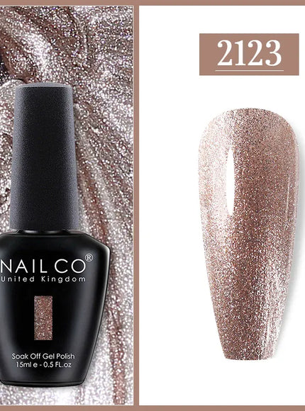 KissICON 2123 Nailco Chocolate Gel Polish 15ml Soak Off UV