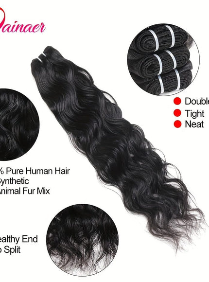 KissIcon Brazilian Natural Wave Bundles HD Lace Closure