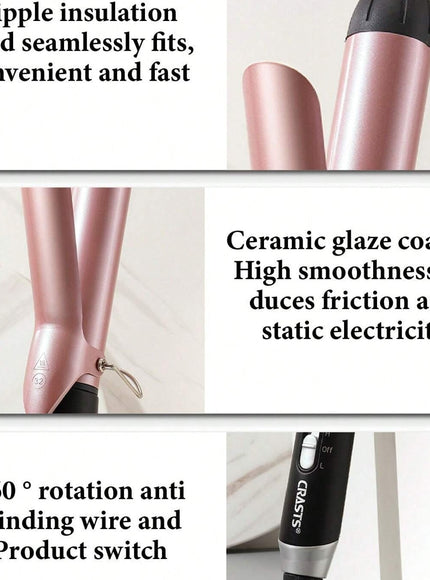 CRASTS CRASTS Star Maker 32Mm Large Barrel Curling Iron, Suitable for Creating Big Curls, Outward or Inward, One-Touch Switch HC-032, Convenient to Carry for Home or Travel Hairstyling