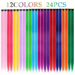 KissICON 22inch / Colorful KissIcon 24pcs Vibrant Clip-In Hair Extensions - Multicolor