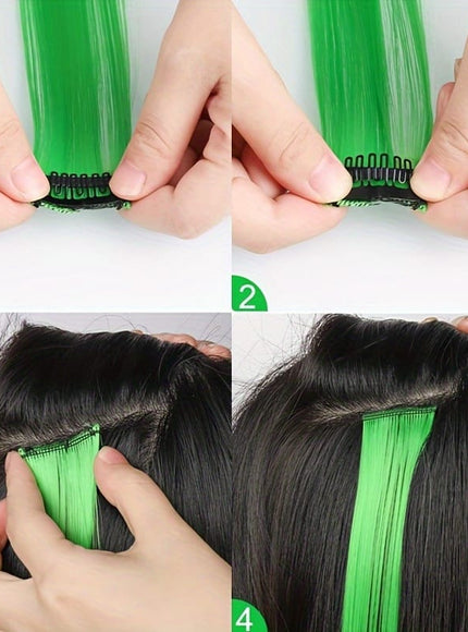 KissICON 22inch / Colorful KissIcon 24pcs Vibrant Clip-In Hair Extensions - Multicolor
