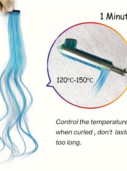 KissICON 22inch / Colorful KissIcon 24pcs Vibrant Clip-In Hair Extensions - Multicolor