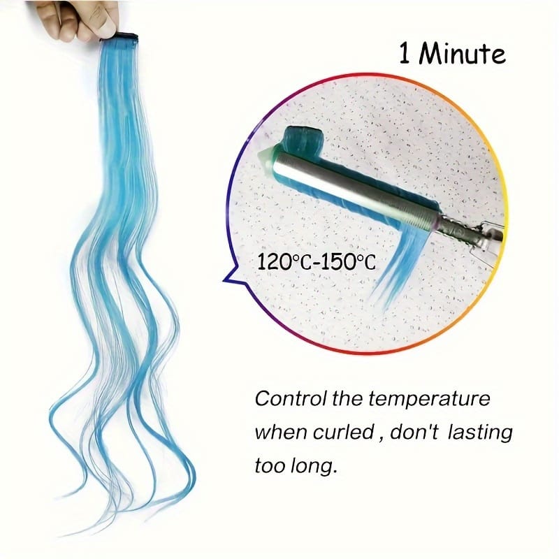 KissICON 22inch / Colorful KissIcon 24pcs Vibrant Clip-In Hair Extensions - Multicolor