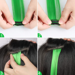 KissICON 22inch / Colorful KissIcon 24pcs Vibrant Clip-In Hair Extensions - Multicolor