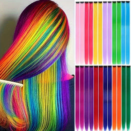 KissICON 22inch / Colorful KissIcon 24pcs Vibrant Clip-In Hair Extensions - Multicolor