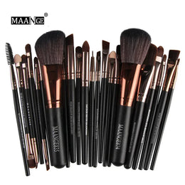 KissICON 22pcs Coffee KissIcon Pro Makeup Brushes Set - Complete Eye