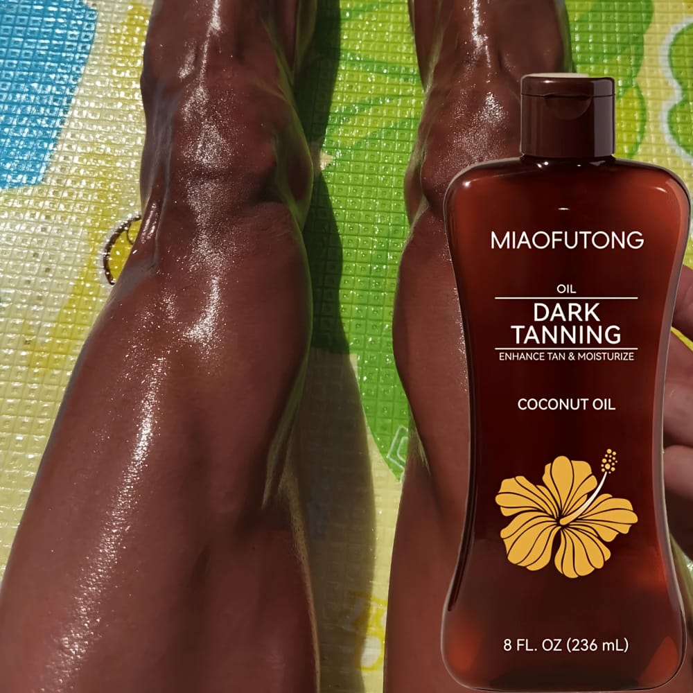 KissICON 237ml Deep Brown Shiny Vintage Coconut Tanning