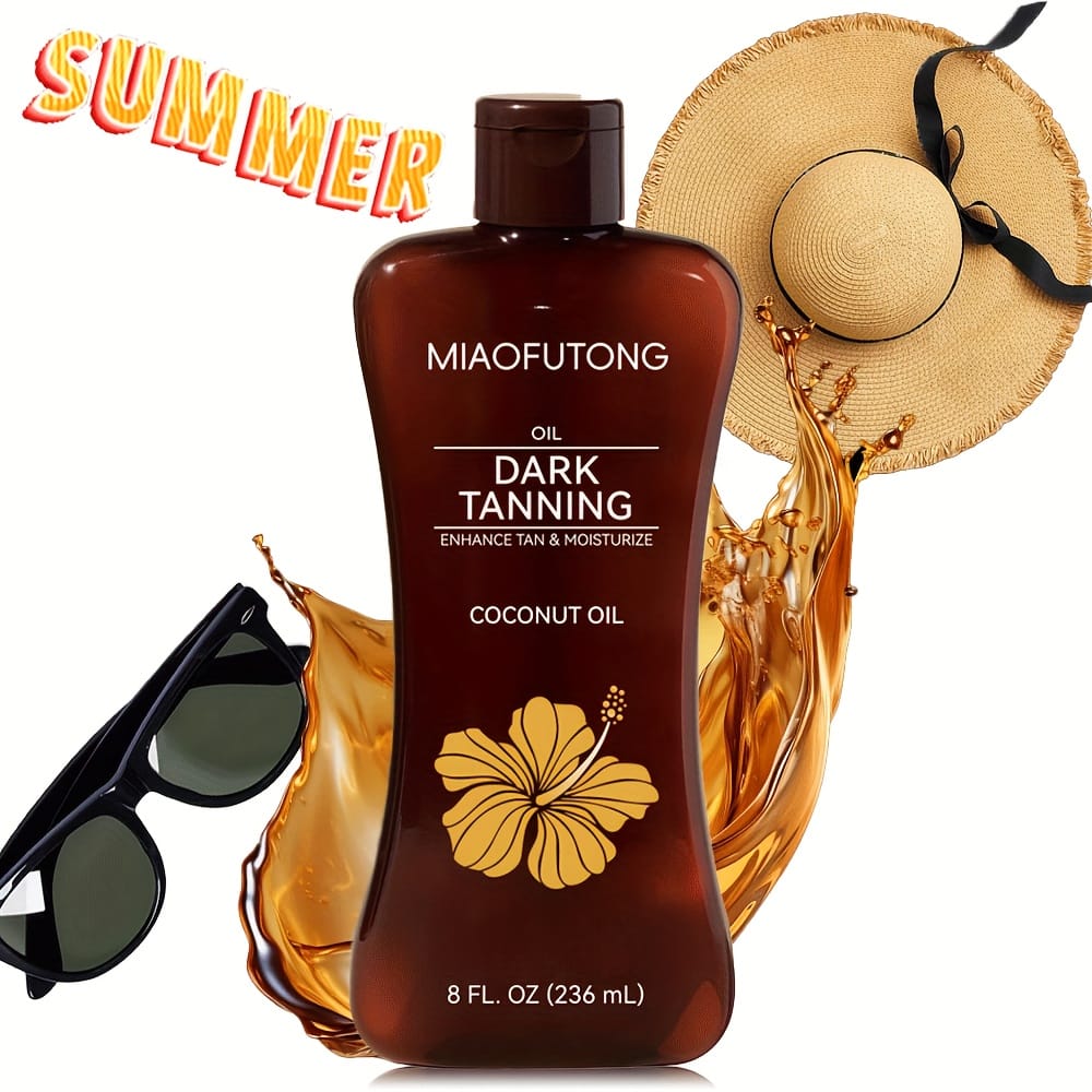KissICON 237ml Deep Brown Shiny Vintage Coconut Tanning