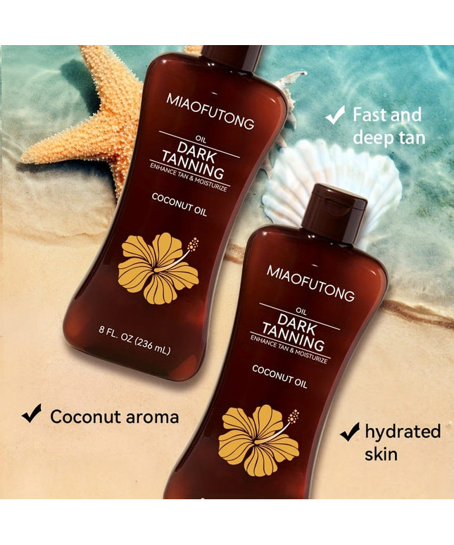 KissICON 237ml Deep Brown Shiny Vintage Coconut Tanning