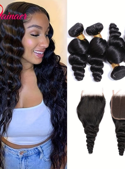 KissIcon Loose Wave Bundles With Closure - Virgin