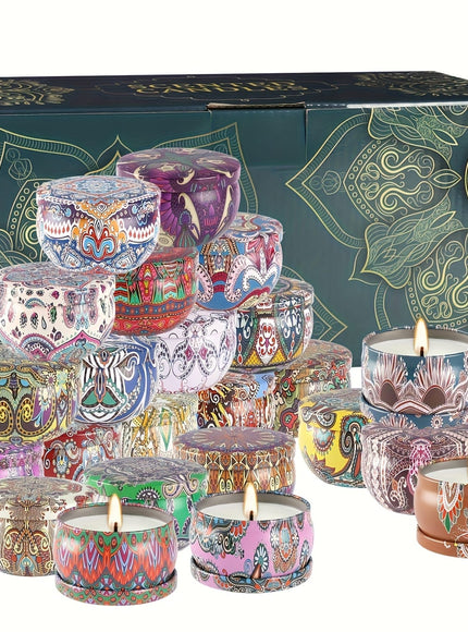 KissICON 24 24pc Ethnic Scented Travel Candles Perfect