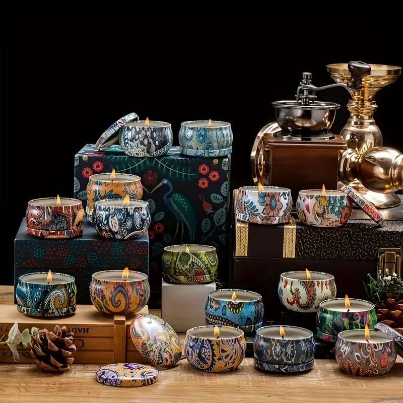 KissICON 24 24pc Ethnic Scented Travel Candles Perfect