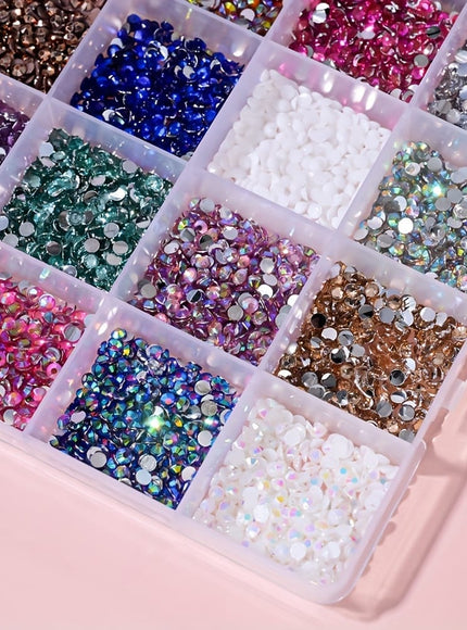 KissICON 24 Grid KissIcon 24 Grids Nail Art Rhinestones - 2/3/4mm