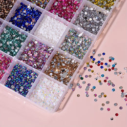 KissICON 24 Grid KissIcon 24 Grids Nail Art Rhinestones - 2/3/4mm