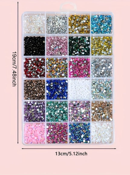 KissICON 24 Grid KissIcon 24 Grids Nail Art Rhinestones - 2/3/4mm