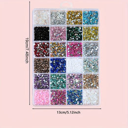KissICON 24 Grid KissIcon 24 Grids Nail Art Rhinestones - 2/3/4mm