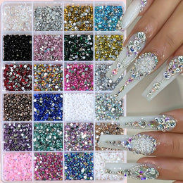 KissICON 24 Grid KissIcon 24 Grids Nail Art Rhinestones - 2/3/4mm