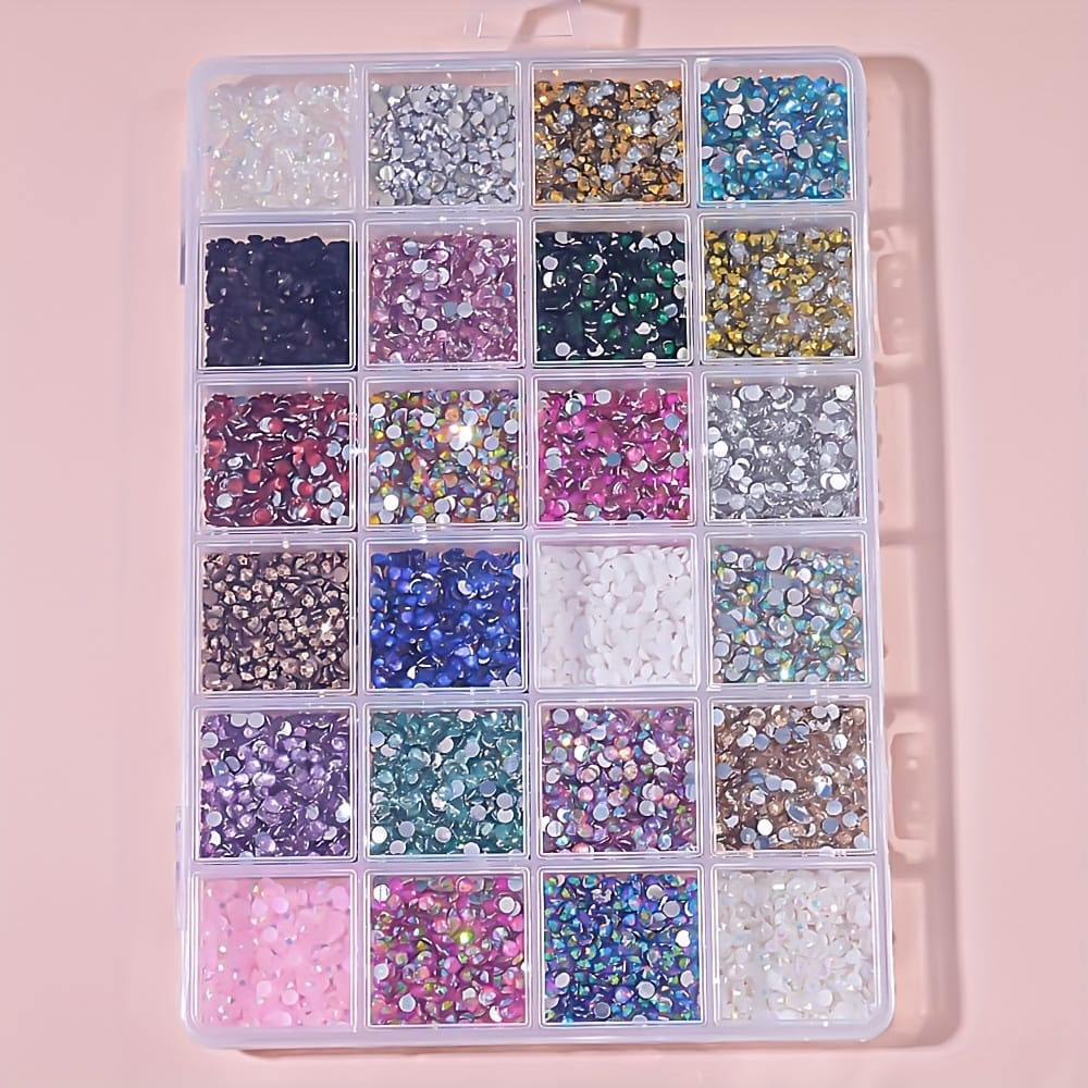 KissICON 24 Grid KissIcon 24 Grids Nail Art Rhinestones - 2/3/4mm