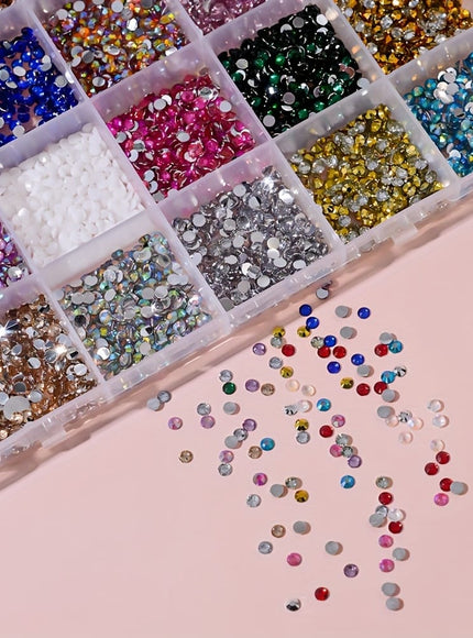 KissICON 24 Grid KissIcon 24 Grids Nail Art Rhinestones - 2/3/4mm