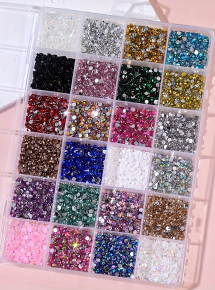 KissICON 24 Grid KissIcon 24 Grids Nail Art Rhinestones - 2/3/4mm