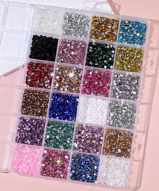 KissICON 24 Grid KissIcon 24 Grids Nail Art Rhinestones - 2/3/4mm
