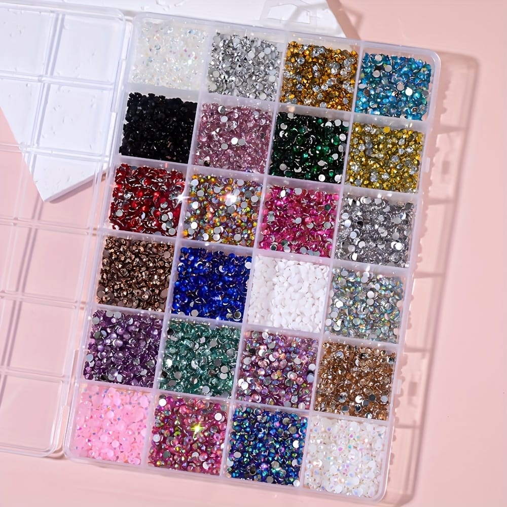 KissICON 24 Grid KissIcon 24 Grids Nail Art Rhinestones - 2/3/4mm